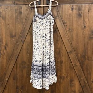 Knox Rose Navy and Cream Patterned Dress